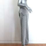 Nili Lotan Quentin Striped High-Rise Wide Leg Jeans Black/White Size 30