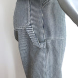 Nili Lotan Quentin Striped High-Rise Wide Leg Jeans Black/White Size 30