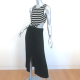 A.L.C. Cutout Maxi Dress Alejandro Black & White Striped Jersey Size Small