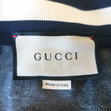 Gucci GG Jacquard Track Jacket Navy Cotton Knit Size Extra Large Unisex