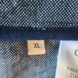 Gucci GG Jacquard Track Jacket Navy Cotton Knit Size Extra Large Unisex