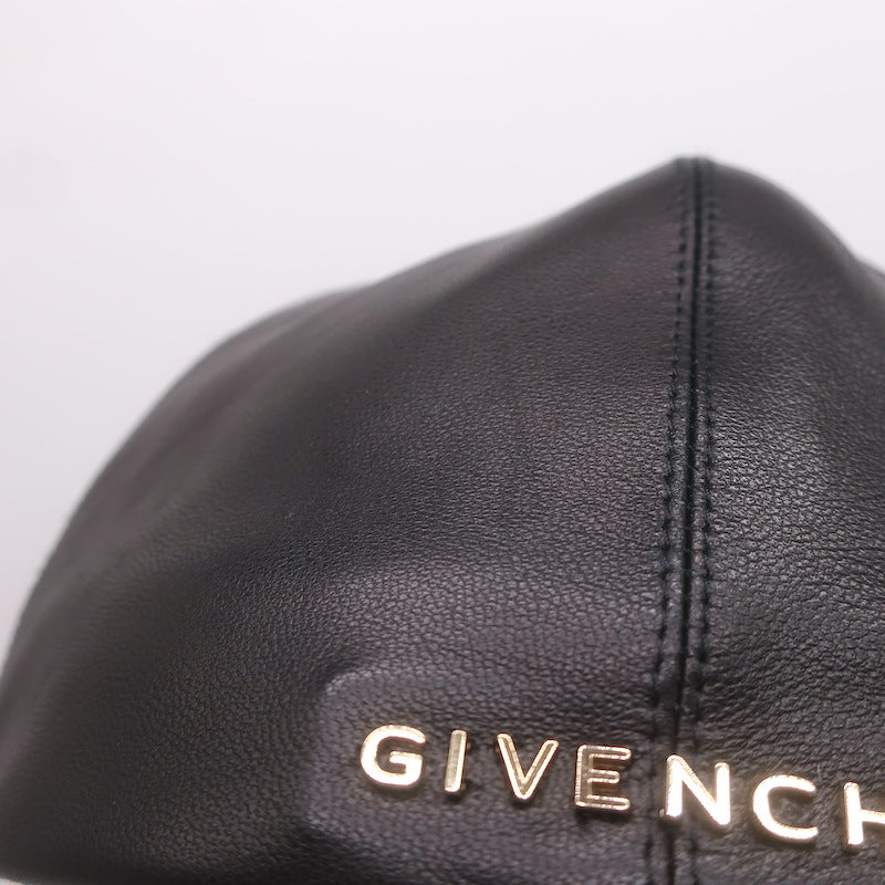 Givenchy Leather Brimless Snap-Back Baseball Cap Black One Size Unisex