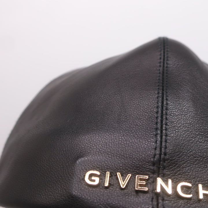 Givenchy Leather Brimless Snap-Back Baseball Cap Black One Size Unisex