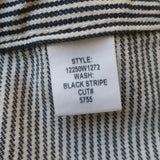 Nili Lotan Quentin Striped High-Rise Wide Leg Jeans Black/White Size 30