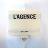 L'Agence Chamberlain satin blazer in white, one-button women's jacket size 8 — pre-owned luxury piece