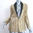 Alice + Olivia Jace Sequined Blazer Gold Size Extra Small Open-Front Jacket