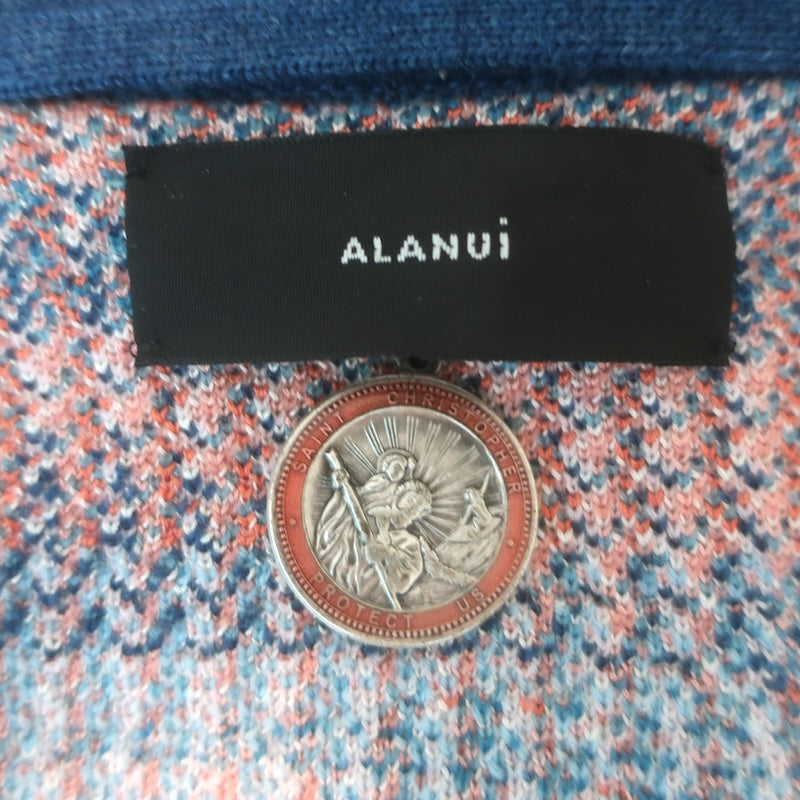 Alanui Hawaiian Sunset Belted Cardigan Blue Wool-Silk Size Extra Small
