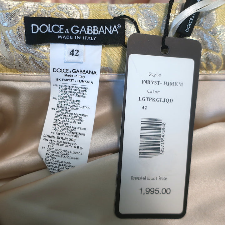 Dolce &amp; Gabbana Colorblock pleated skirt Sz 42, close-up
