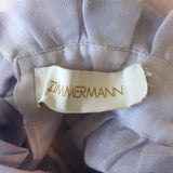 Zimmermann Luminous Open-Back Mini Dress Lilac Linen-Silk Size 3