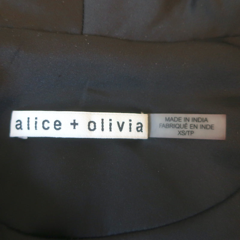 Alice + Olivia Jace Sequined Blazer Gold Size Extra Small Open-Front Jacket