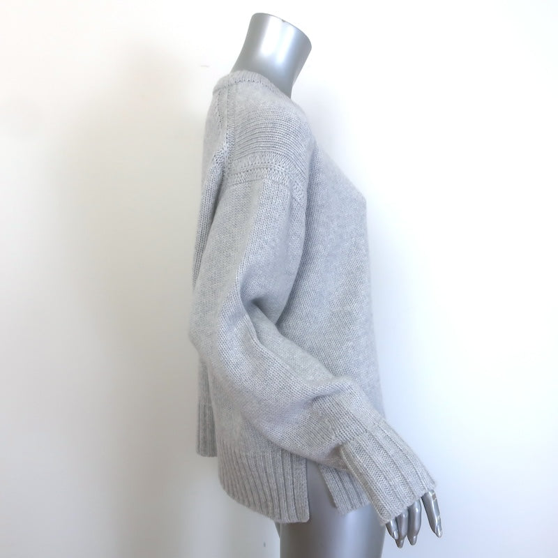 Guest in Residence Cozy Crew Cashmere Sweater Heather Gray Size Small