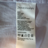 Zimmermann Luminous Open-Back Mini Dress Lilac Linen-Silk Size 3