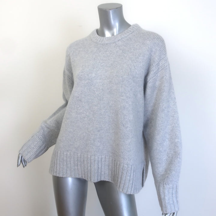 Guest in Residence Cozy Crew Cashmere Sweater Heather Gray Size Small
