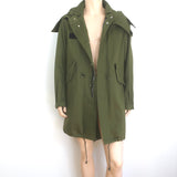 Givenchy Wing Print Parka Military Green Cotton Size 50 Hooded Jacket