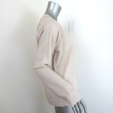 Authentic MONROW studded raglan sweatshirt in light beige cotton-blend, pre-owned (new with tags) size M