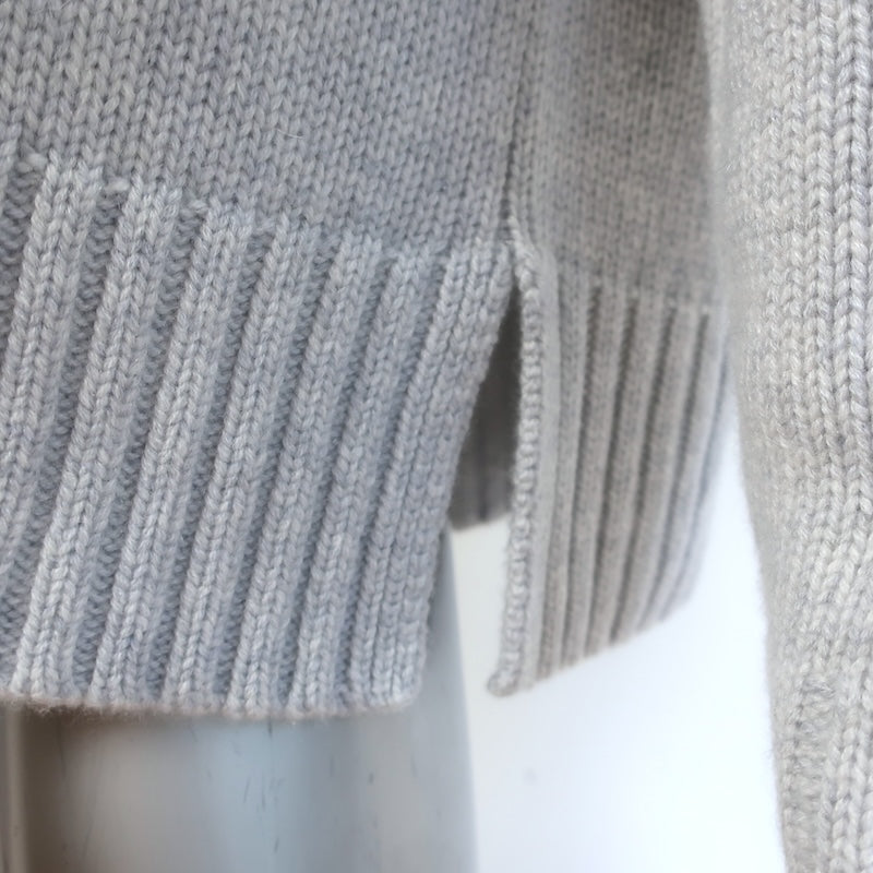 Guest in Residence Cozy Crew Cashmere Sweater Heather Gray Size Small
