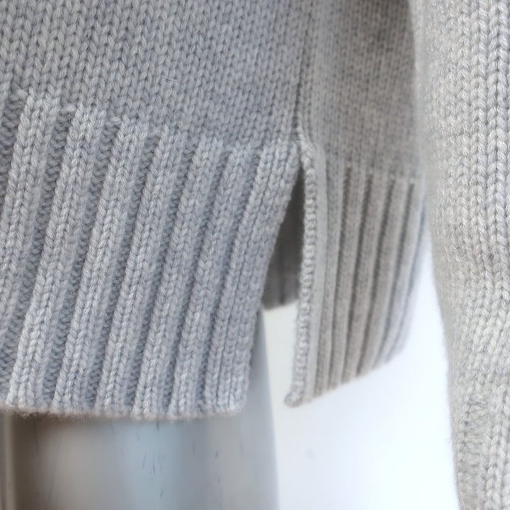 Guest in Residence Cozy Crew Cashmere Sweater Heather Gray Size Small