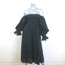 Sleeper Atlanta Off the Shoulder Smocked Linen Midi Dress Black Size Large