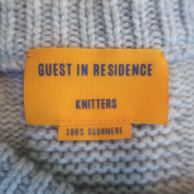 Guest in Residence Cozy Crew Cashmere Sweater Heather Gray Size Small