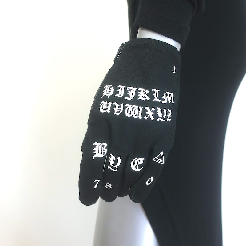 Majesty Black Ouija Gloves Black Cotton Size 8.5