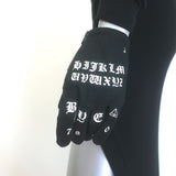 Majesty Black Ouija Gloves Black Cotton Size 8.5