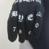 Majesty Black Ouija Gloves Black Cotton Size 8.5