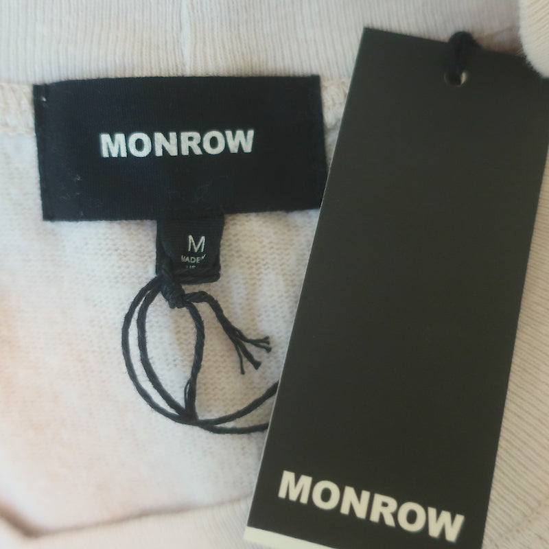 Authentic Monrow studded raglan sweatshirt, light beige poly-cotton-rayon blend, size M - pre-owned (new with tags)