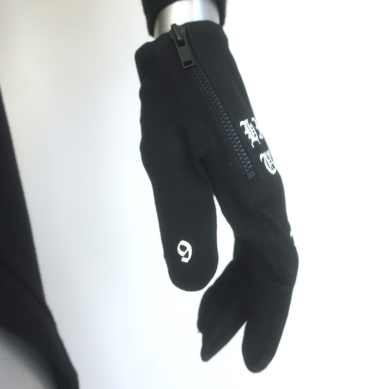 Majesty Black Ouija Gloves Black Cotton Size 8.5