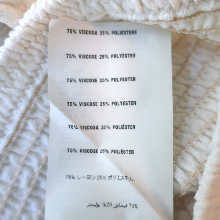 Prada Cardigan White Smocked Knit Size 38