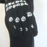 Majesty Black Ouija Gloves Black Cotton Size 8.5