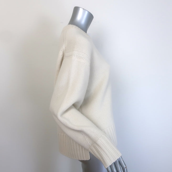 Guest in Residence Cozy Crew Cashmere Sweater Cream Size Extra Small