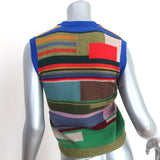 Marni Sweater Vest Multicolor Wool-Blend Patchwork Knit Size 38