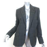Polo Ralph Lauren Windowpane Check Blazer Gray Wool Size 10 Two-Button Jacket