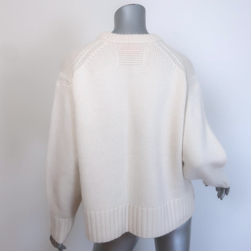 Guest in Residence Cozy Crew Cashmere Sweater Cream Size Extra Small