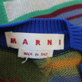 Marni Sweater Vest Multicolor Wool-Blend Patchwork Knit Size 38