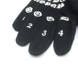 Majesty Black Ouija Gloves Black Cotton Size 8.5