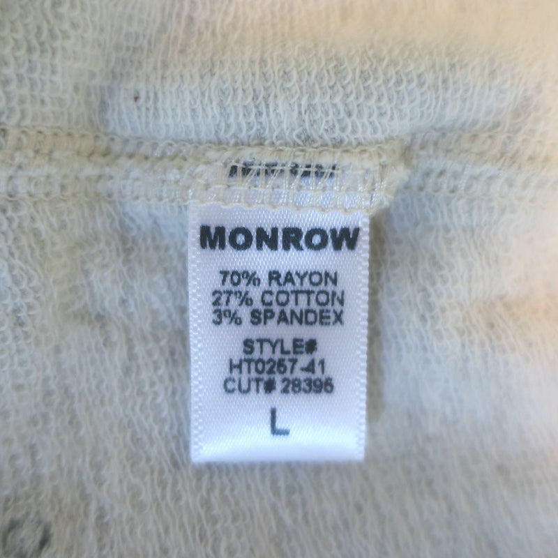 MONROW supersoft sweatshirt with scattered rhinestones, heather gray, size L — new with tags, authentic designer piece