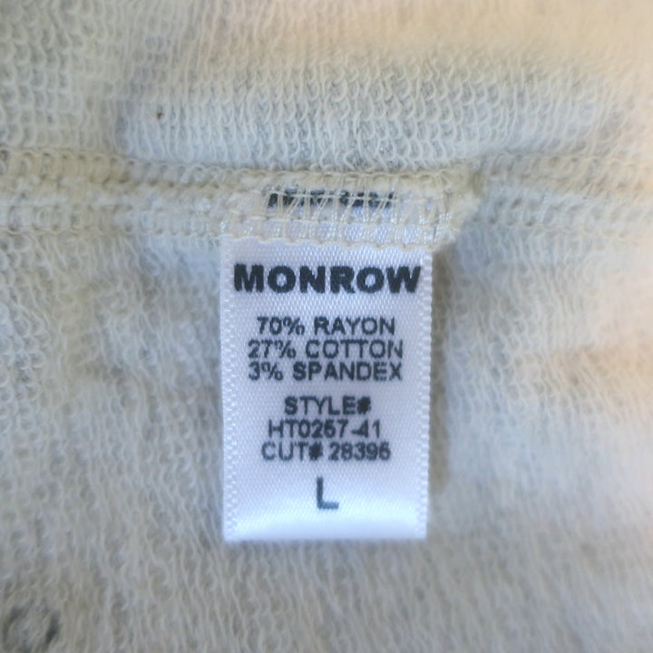 MONROW supersoft sweatshirt with scattered rhinestones, heather gray, size L — new with tags, authentic designer piece