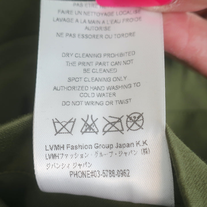 Givenchy Wing Print Parka Military Green Cotton Size 50 Hooded Jacket