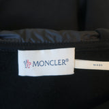 Moncler Maglia Cardigan Mesh-Trimmed Hoodie Sweatshirt Black Size Small