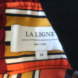 La Ligne Striped Button-Front Midi Dress Multicolor Size 14