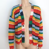 Marni x No Vacancy Inn Striped Crochet Cardigan Multicolor Size 48 NEW