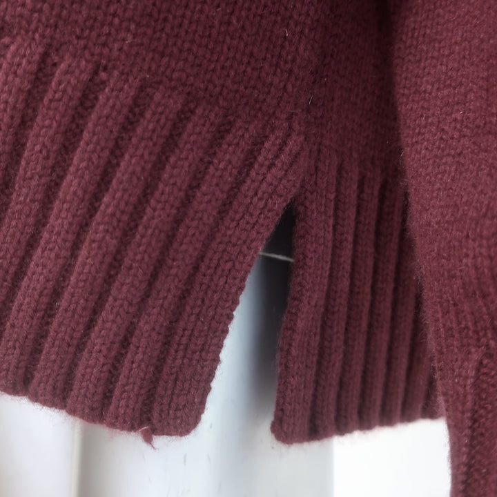 Guest in Residence Cozy Crew Cashmere Sweater Burgundy Size Extra Small