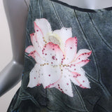 Camilla Craving A Patch of Green Bat Shoestring Strap Maxi Dress Black Size 1