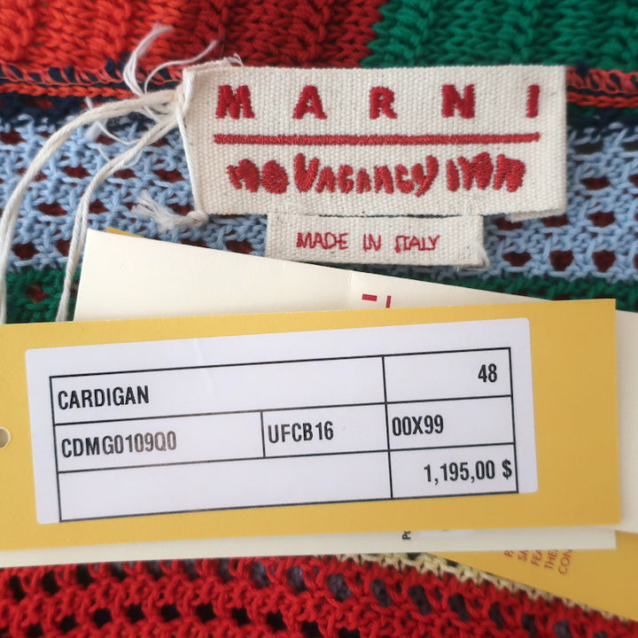 Marni x No Vacancy Inn cardigan Sz 48, label