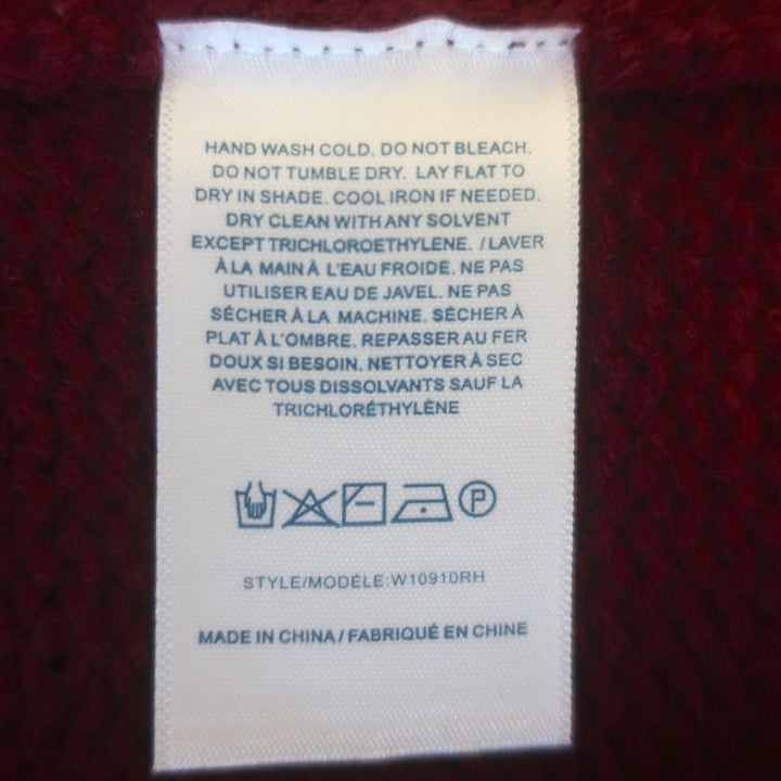 Guest in Residence Cozy Crew Cashmere Sweater Burgundy Size Extra Small
