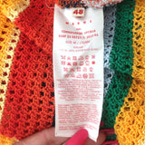 Marni x No Vacancy Inn Striped Crochet Cardigan Multicolor Size 48 NEW