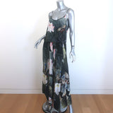 Camilla Craving A Patch of Green Bat Shoestring Strap Maxi Dress Black Size 1