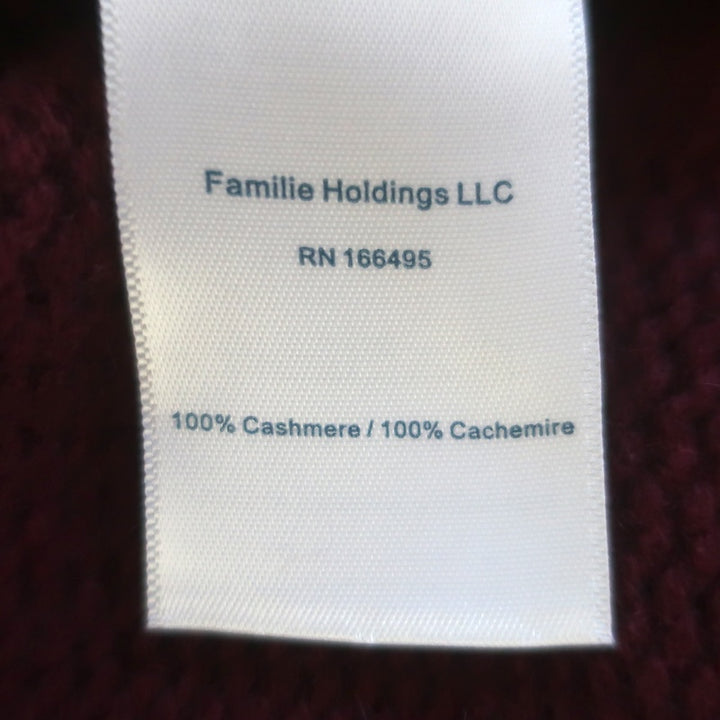 Guest in Residence Cozy Crew Cashmere Sweater Burgundy Size Extra Small