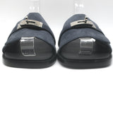 Hermes Gabriel Slide Sandals Charcoal Suede Size 43 NEW